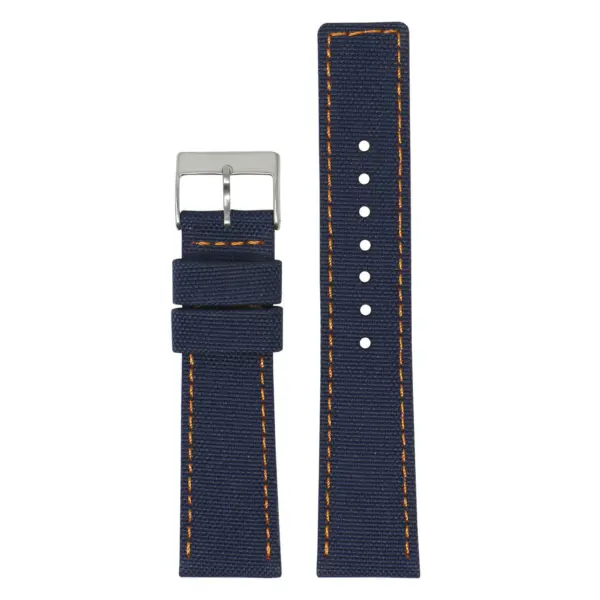 Ny1.5.12 Up Navy Blue & Orange DASSARI Nylon Quick Release Watch Band Strap