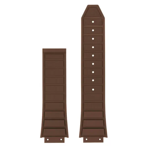 r.hb3 .2.nb Up Brown No Clasp StrapsCo Silicone Rubber Watch Band Strap For Hublot Big Bang