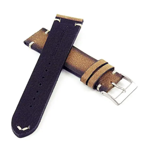DASSARI Patina ds6.3 Distressed Italian Leather Strap in Tan
