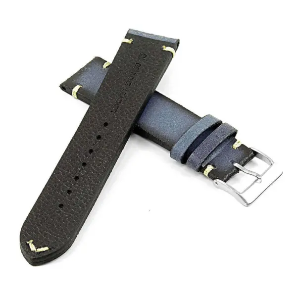 DASSARI Patina ds6.5 Distressed Italian Leather Strap in Blue