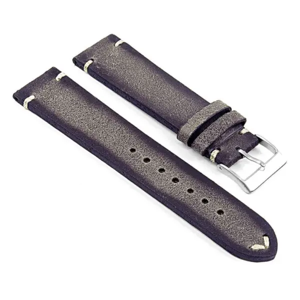 DASSARI Patina ds6.7 Distressed Italian Leather Strap in Grey