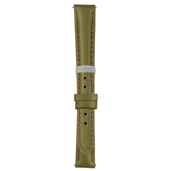 Dark Green Classic Women's Strap with Deployant Brushed Silver Clasp