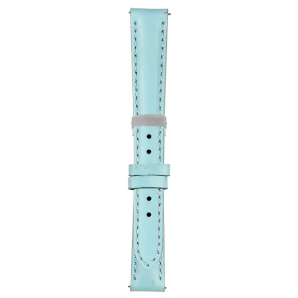 Light Blue Classic Women's Strap with Deployant Brushed Silver Clasp