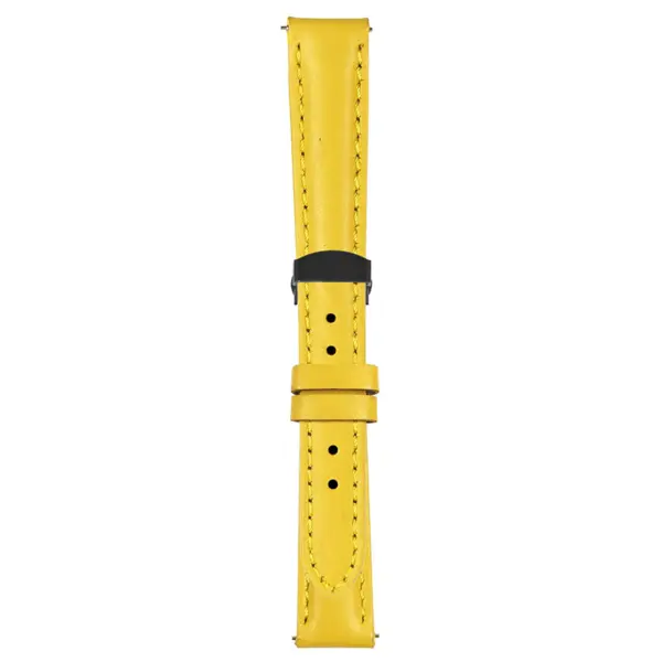 Yellow Classic Women's Strap with Deployant Matte Black Clasp