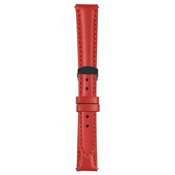 Red Classic Women's Strap with Deployant Matte Black Clasp