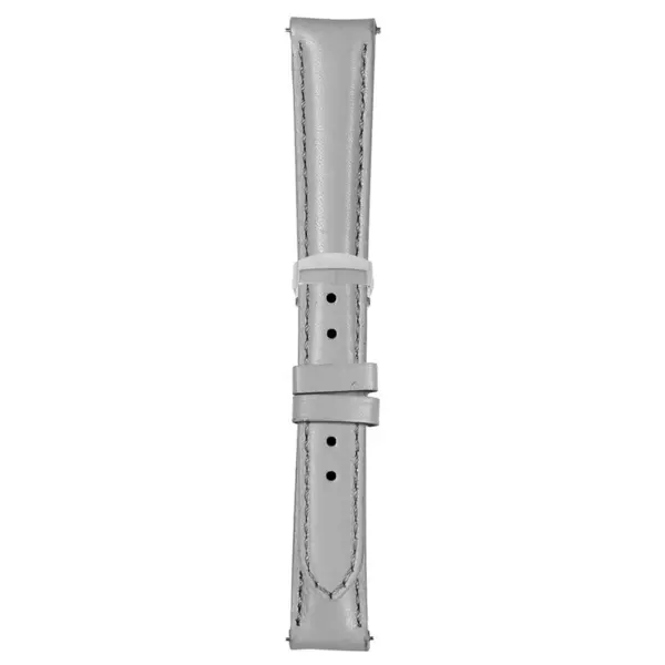 Light Grey Classic Women's Strap with Deployant Polished Silver Clasp