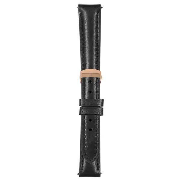 Black Classic Women's Strap with Deployant Rose Gold Clasp
