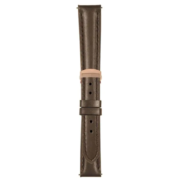 Brown Classic Women's Strap with Deployant Rose Gold Clasp