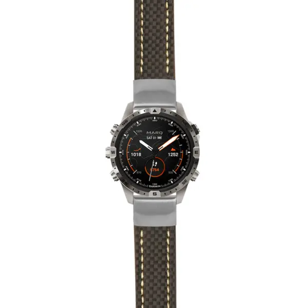 g.mrq2.st25 Main Black & White StrapsCo Heavy Duty Carbon Fiber Watch Strap 20mm