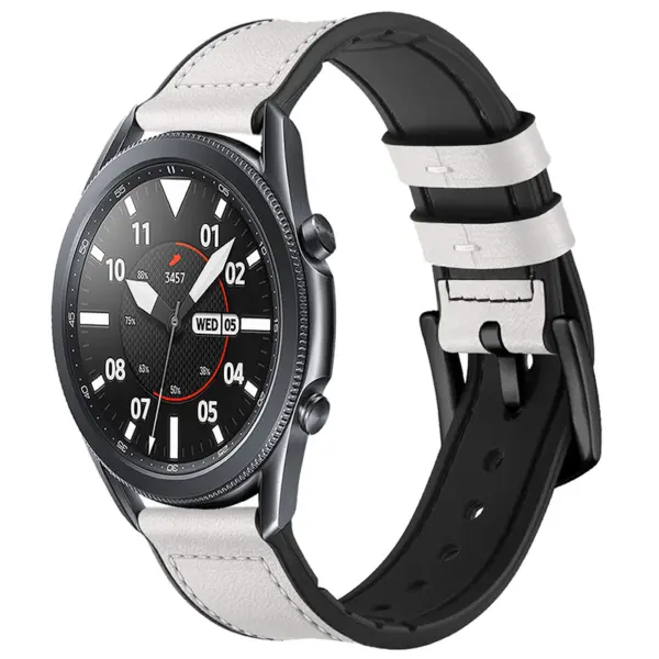 Leather Hybrid Strap For Garmin Forerunner 570 - 47mm #4