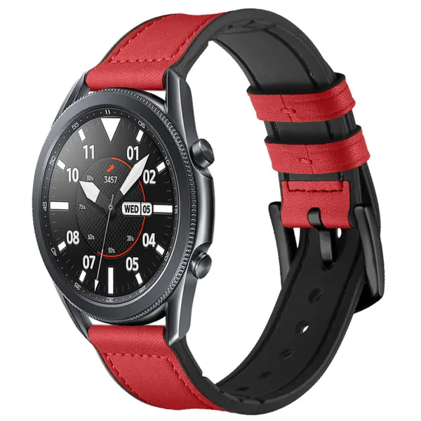 Leather Hybrid Strap For Garmin Forerunner 570 - 47mm #6