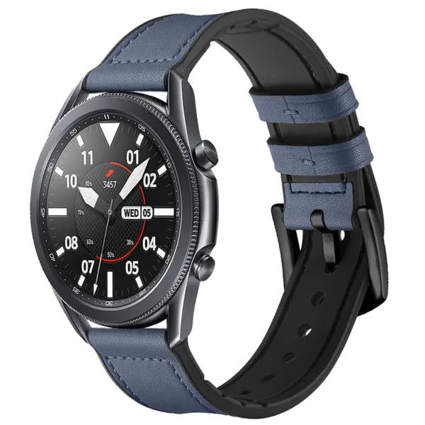 Leather Hybrid Strap For Garmin Forerunner 570 - 47mm #7