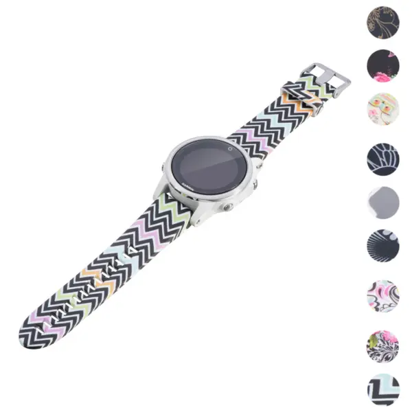 G.r40.a Gallery Chevron StrapsCo QuickFit 20 Silicone Rubber Replacement Watch Band Strap For Garmin Fenix 5S