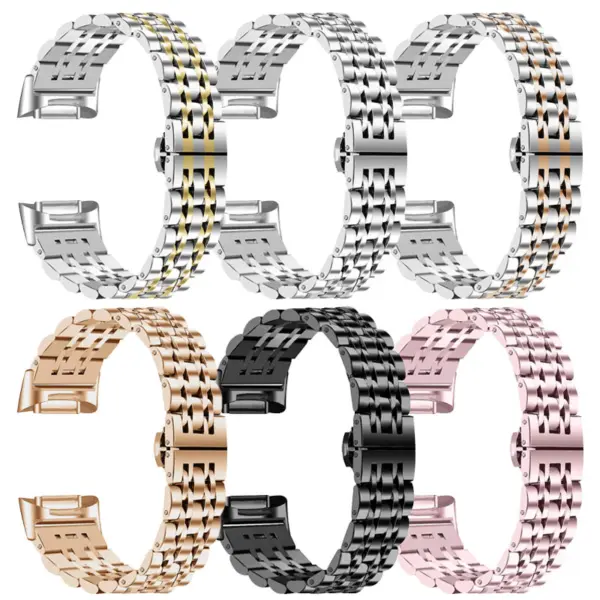 Fb.m152 All Color StrapsCo Stainless Steel Bracelet For Fitbit Charge 5 Stainless Steel Metal Strap Band