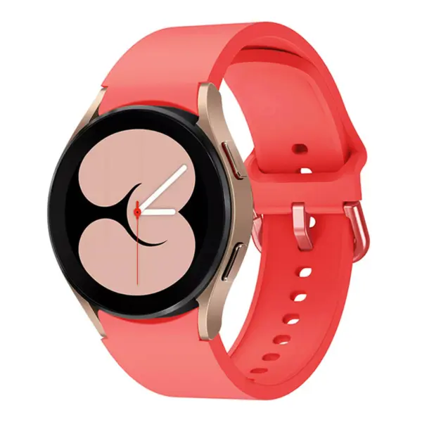 s.r27.6 Main Red StrapsCo Rubber Sport Strap for Samsung Galaxy Watch 4 Silicone Band