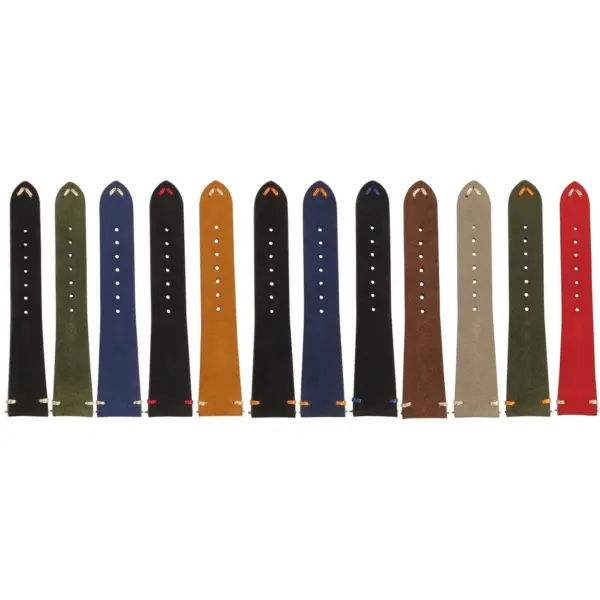 st28 Group Pic Suede Watch Strap