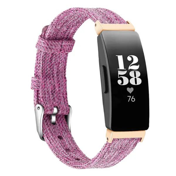 Fb.ny10.13 Main Pink StrapsCo Canvas Watch Band Strap For Fitbit Inspire & Inspire HR