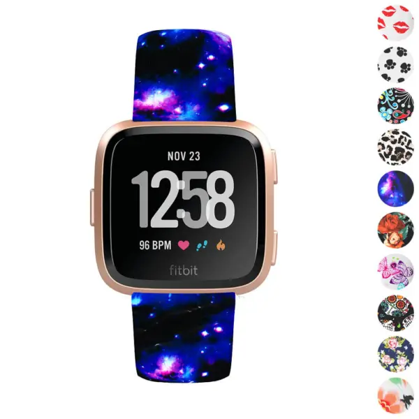 Fb.r39.e Gallery Deep Space StrapsCo Patterned Rubber Watch Band Strap For Fitbit Versa