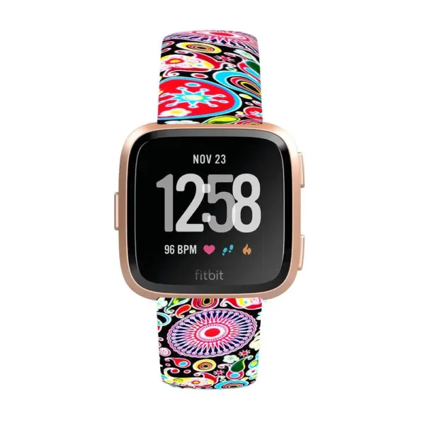 Fb.r39.c Main Psychedelic StrapsCo Patterned Rubber Watch Band Strap For Fitbit Versa