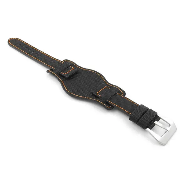 P613.1.12 Angle Black (Orange Stitching)