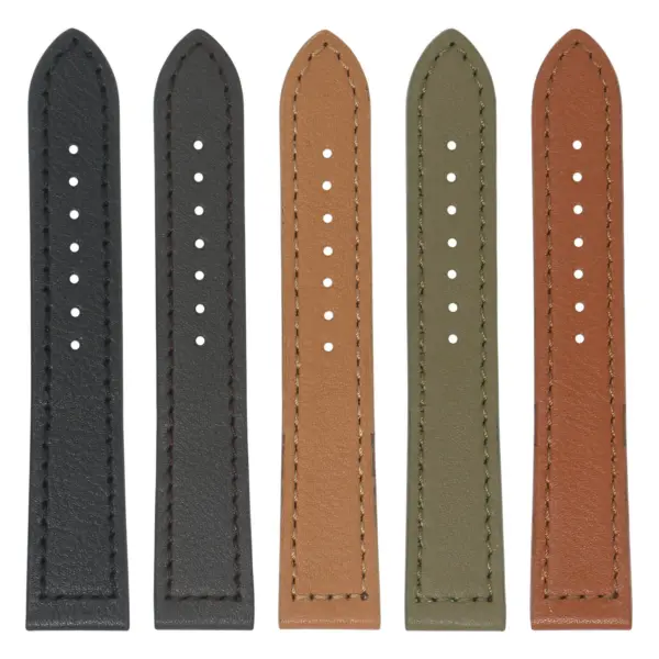 Db4 StrapsCo All Color Military Leather Bund Watch Band Cuff Strap 18mm 20mm 22mm 24mm