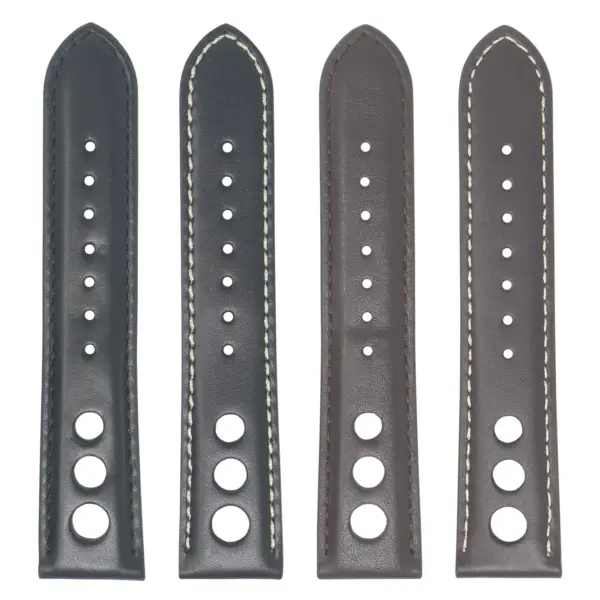 X4 All Colors StrapsCo Water Resistant Leather Rally Watch Band Strap 18mm 20mm 22mm