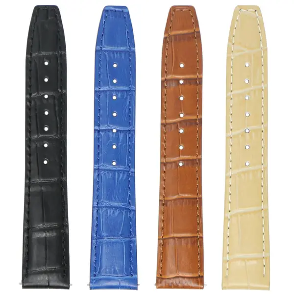 iw8 All Color DASSARI Croc Embossed Leather Watch Band Strap 20mm 21mm 22mm