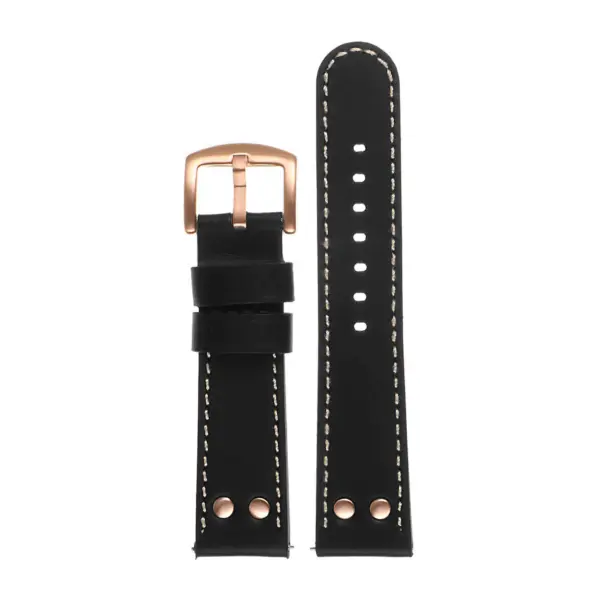 Pilot Leather Watch Band w/ Rivets By DASSARI #24