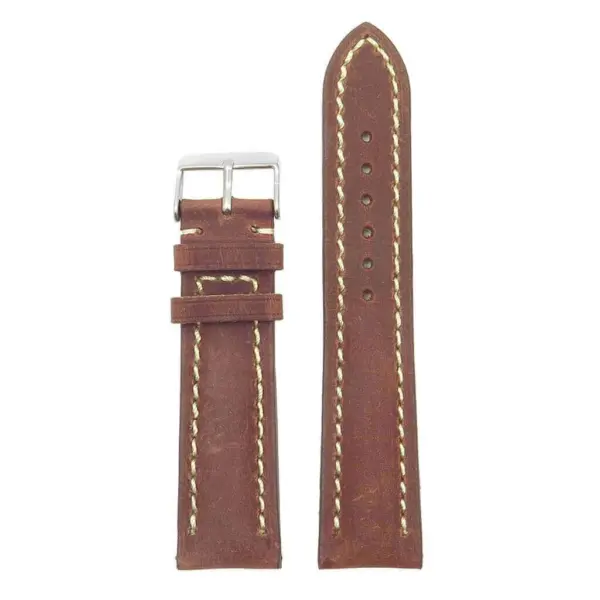 DASSARI Avant brb1.8 Distressed Italian Leather Strap in Rust