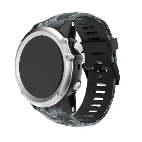 G.r37.1.mb Main Black Camo StrapsCo Silicone Rubber Replacement Watch Band Strap With Black Buckle For Garmin Fenix 5X 3 3 HR