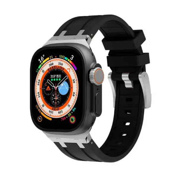 a.r23.1.ss Front Black StrapsCo Vector Band For Apple Watch 38mm 40mm 41mm 42mm 44mm 45mm 49mm