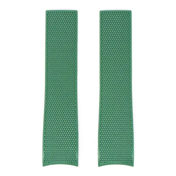 r.lon.11 Green Fitted Rubber Watch Band Strap for Longines Hydroconquest no buckle