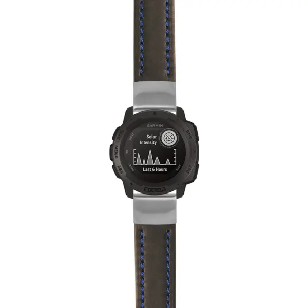 g.i.st23 Main Black & Blue StrapsCo Heavy Duty Mens Leather Watch Band Strap 20mm