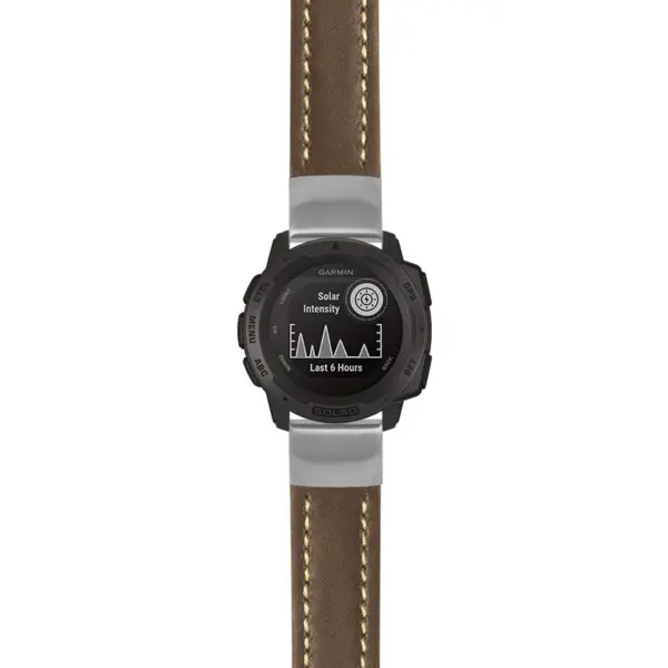 g.i.st23 Main Brown & White StrapsCo Heavy Duty Mens Leather Watch Band Strap 20mm