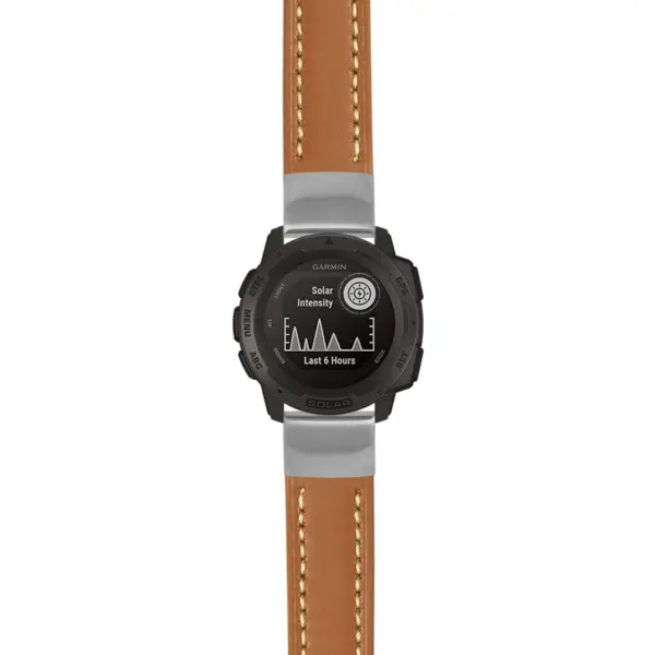 g.i.st23 Main Tan & White StrapsCo Heavy Duty Mens Leather Watch Band Strap 20mm