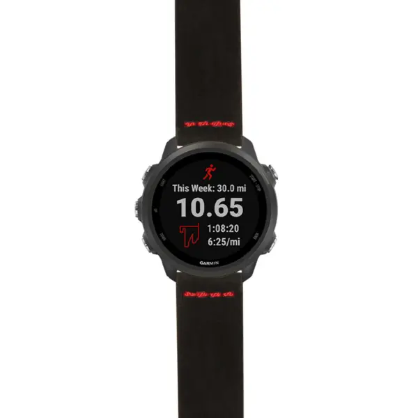 g.f245.st29 Main Black & Red StrapsCo Heavy Duty Suede Watch Strap 20mm