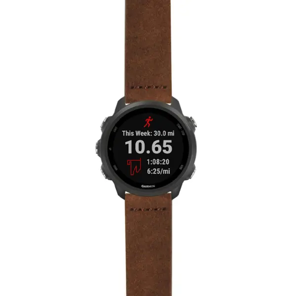 g.f245.st29 Main Brown StrapsCo Heavy Duty Suede Watch Strap 20mm