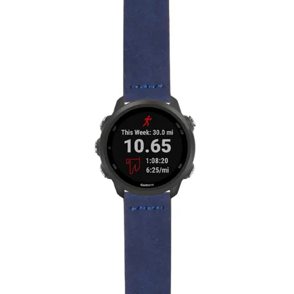 g.f245.st29 Main Blue StrapsCo Heavy Duty Suede Watch Strap 20mm