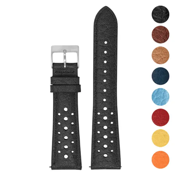 DASSARI Perforated Leather Rally Strap For MoonSwatch #1