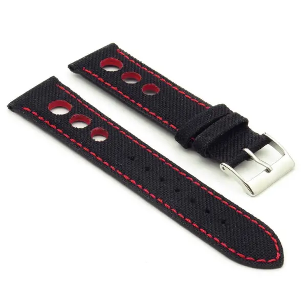Turbo Nylon Rally Strap w Contrast Stitching & Leather Backing By DASSARI #13