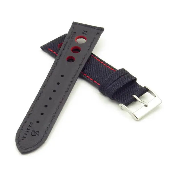 Turbo Nylon Rally Strap w Contrast Stitching & Leather Backing By DASSARI #14