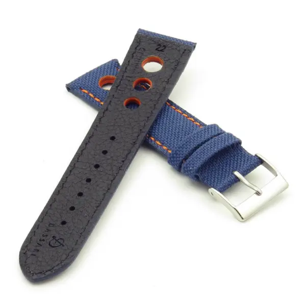 Turbo Nylon Rally Strap w Contrast Stitching & Leather Backing By DASSARI #32