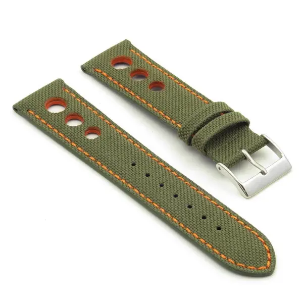 Turbo Nylon Rally Strap w Contrast Stitching & Leather Backing By DASSARI #37