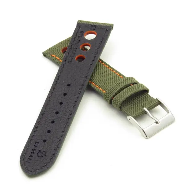 Turbo Nylon Rally Strap w Contrast Stitching & Leather Backing By DASSARI #38