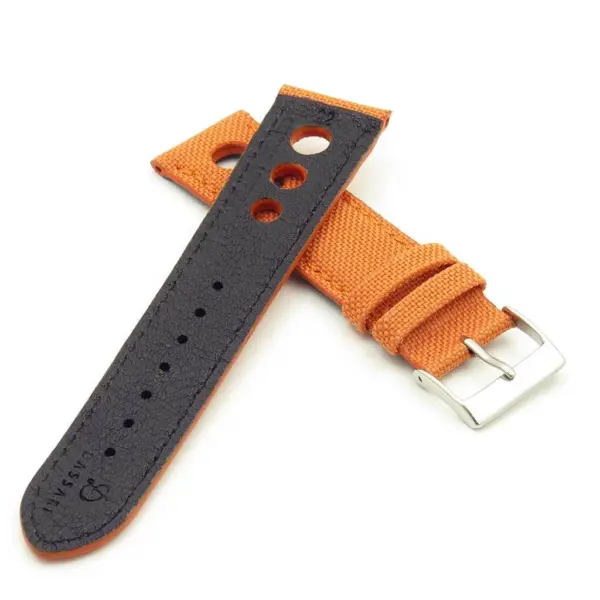 Turbo Nylon Rally Strap w Contrast Stitching & Leather Backing By DASSARI #44