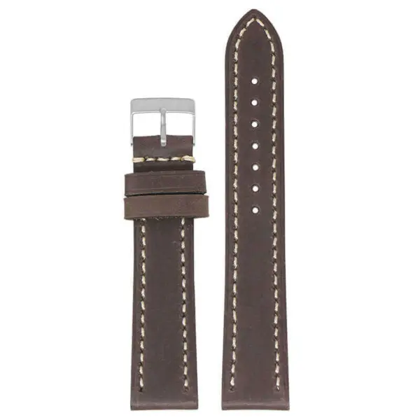 Vintage Leather Strap For Garmin Vivoactive 4S #6