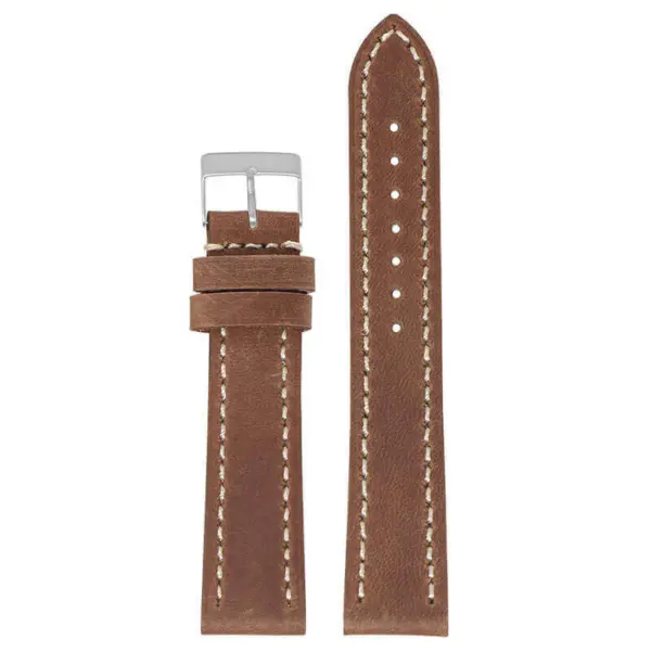 Vintage Leather Strap For Garmin Vivoactive 4S #7