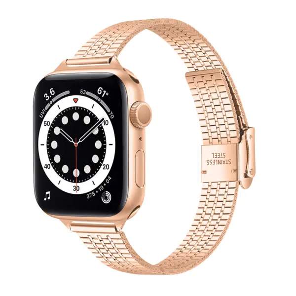 a.m23.rg Main Rose Gold StrapsCo Slim Mesh Band for Apple Watch