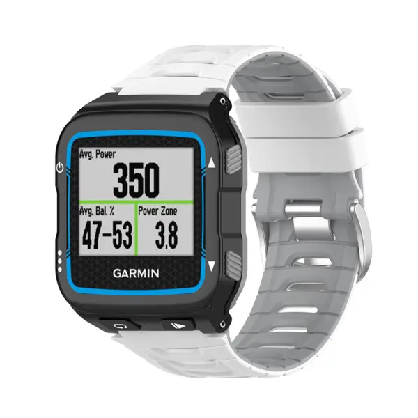 g.r64.22.7a Main White Light Grey StrapsCo Silicone Strap for Garmin Forerunner 920XT Rubber Watch Band