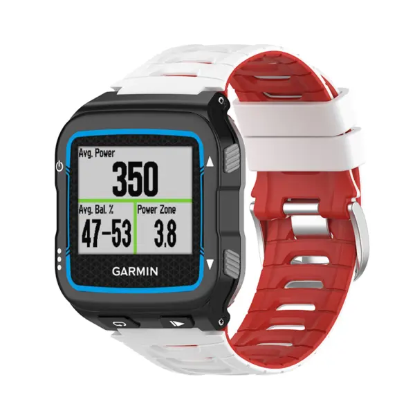 g.r64.22.6 Main White Red StrapsCo Silicone Strap for Garmin Forerunner 920XT Rubber Watch Band